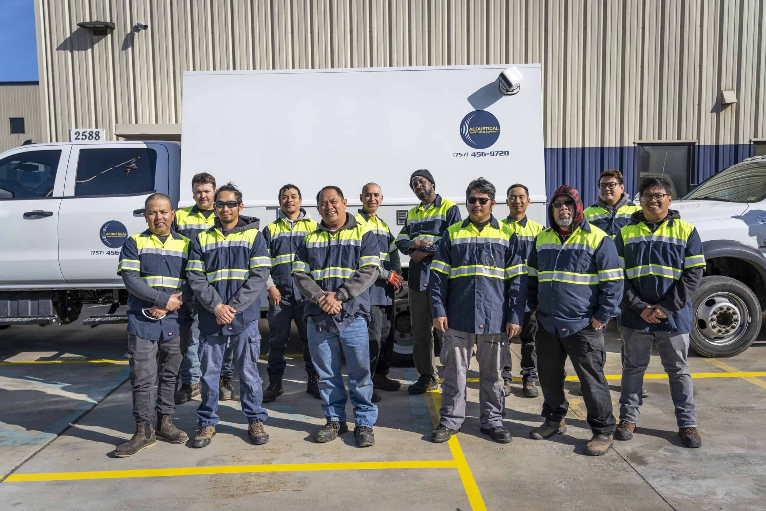 Acoustical Sheetmetal Company field service team