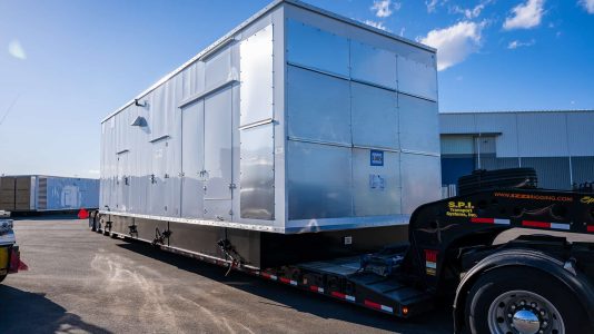 Power generation packaging on transport from Hudome Way facility