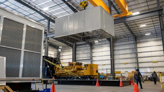 putting enclosure over CAT power generator Acoustical Sheetmetal Company